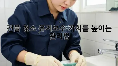 건물 청소 유지보수: 가치를 높이는 관리법